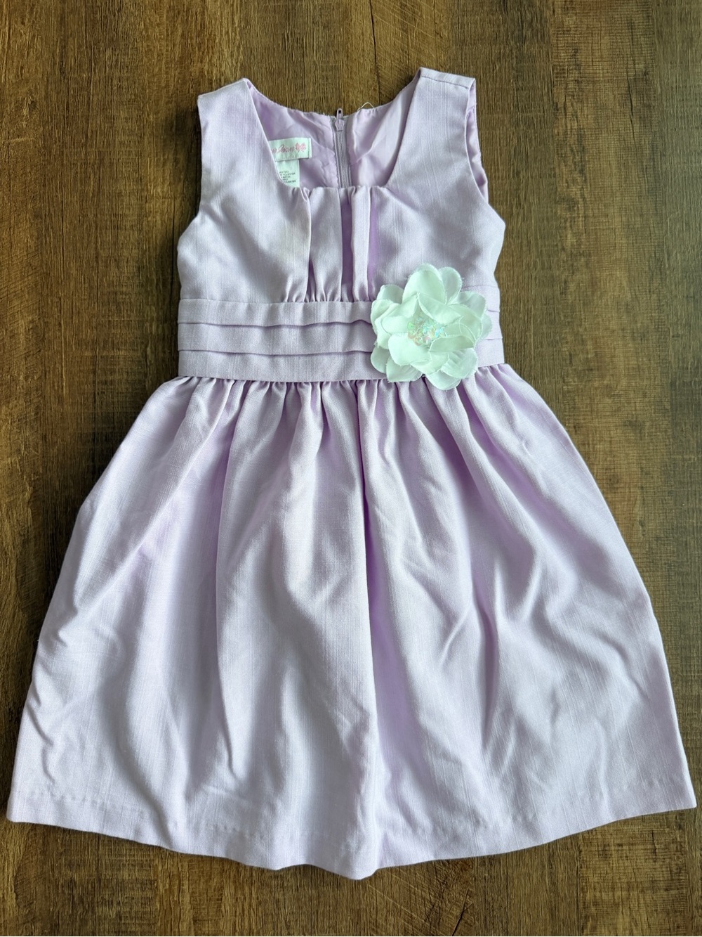 Bonnie Jean Lilac Sleeveless Party Dress with White Flower